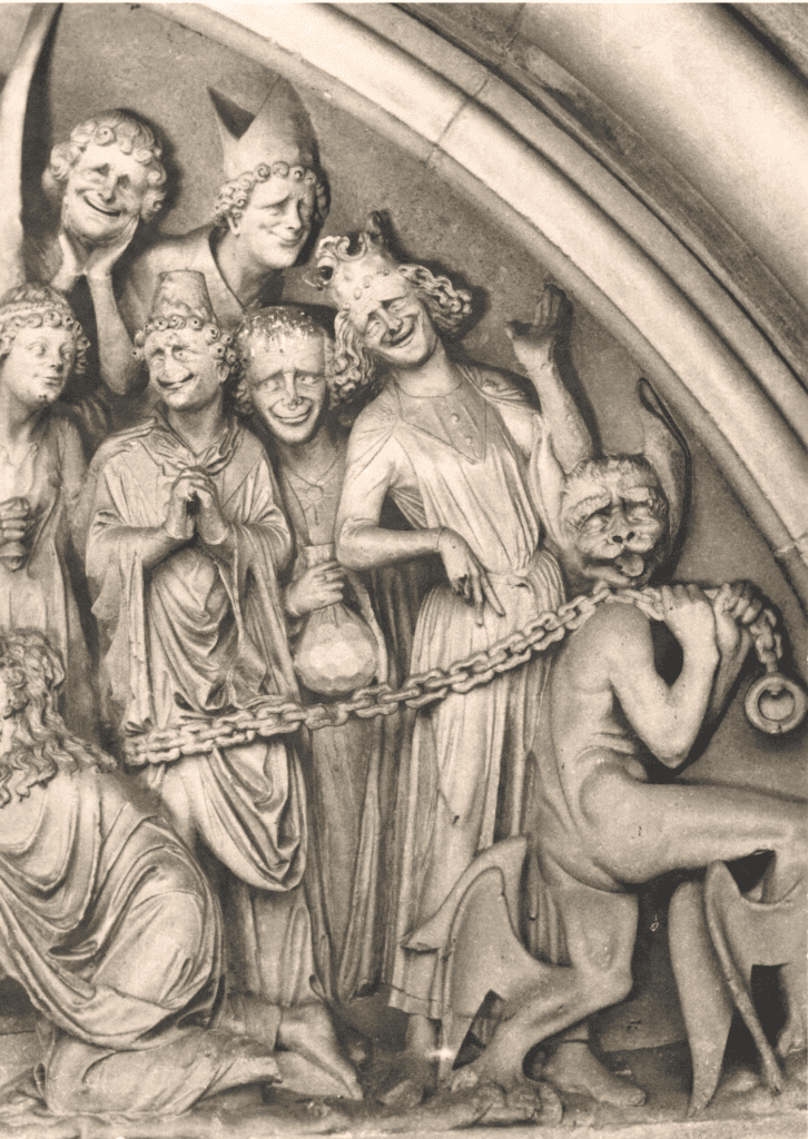 detalle del Juicio final, catedral de Bamberg