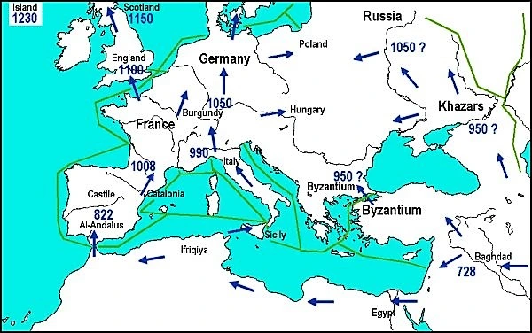 Difusión del ajedrez en Europa por los árabes